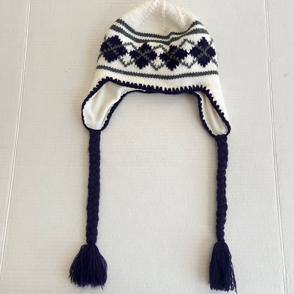 Empyre‎ Unisex Trapper Hat One Size Knit Ear Flap Beanie Nordic Fair Isle Fleece